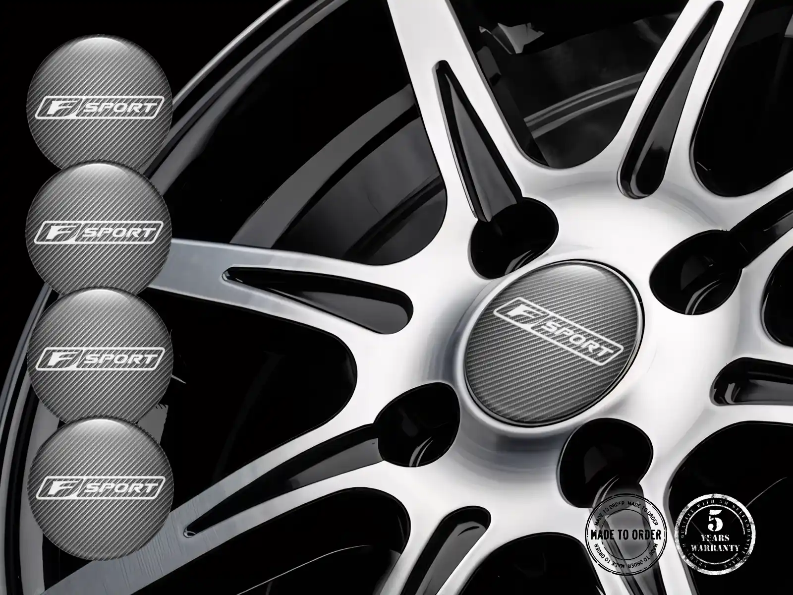 Lexus Pegatinas Resina Bombadas Logos de Rueda Elegante